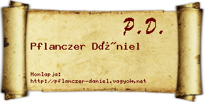 Pflanczer Dániel névjegykártya